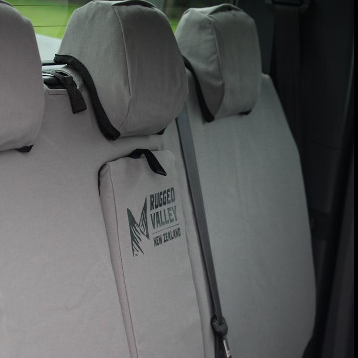 Load image into Gallery viewer, Rear ute seat with grey Rugged Valley seat cover
