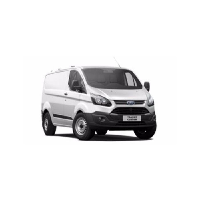 Load image into Gallery viewer, white ford transit custom van
