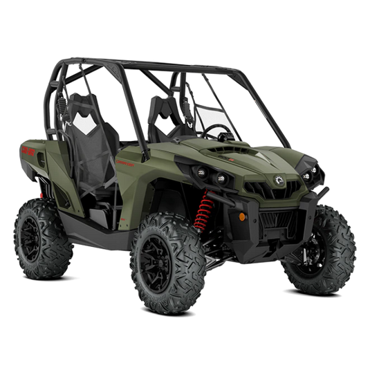 khaki green can-am commander atv