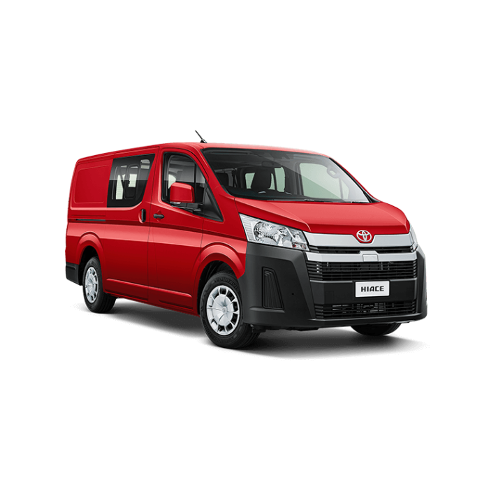 Load image into Gallery viewer, red toyota hiace zr van
